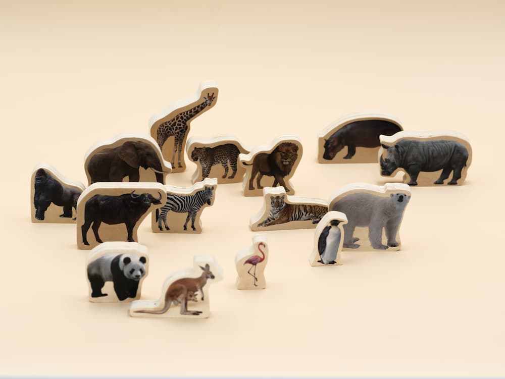 Animaux sauvages en bois