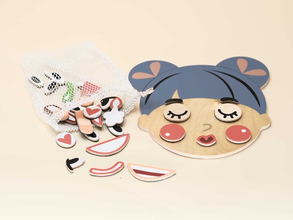 Jeu d'assemblage visage magnétique