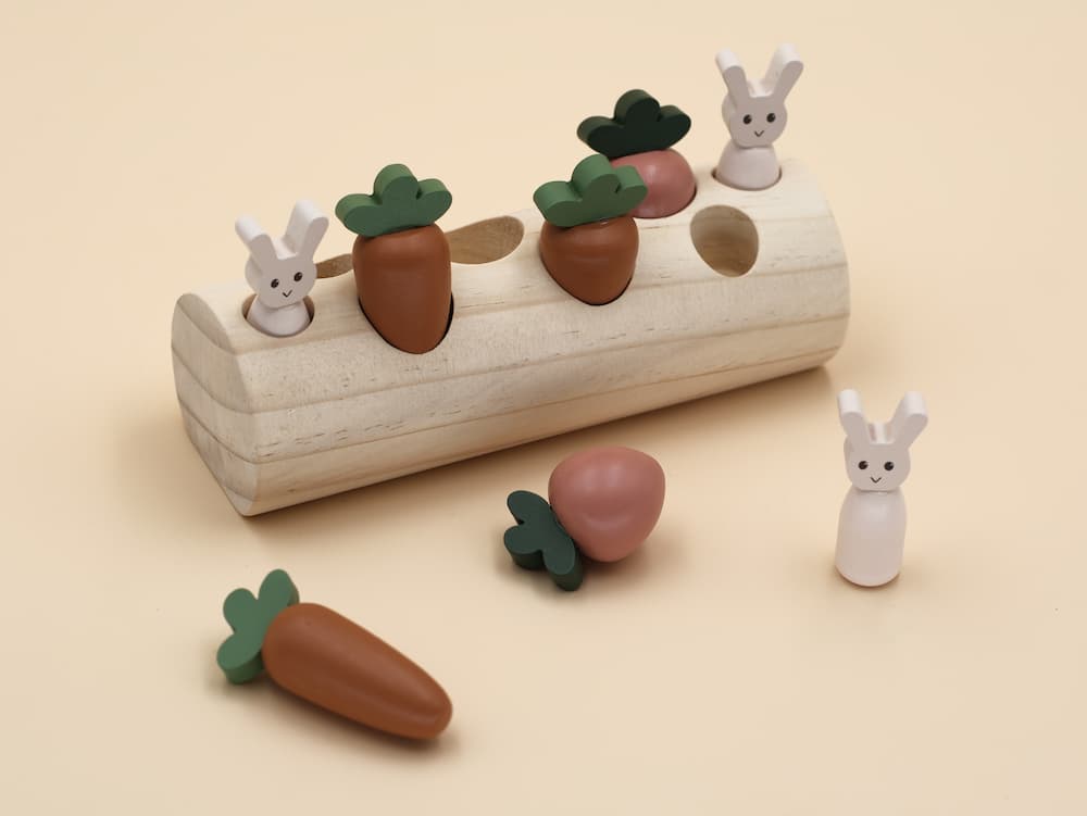Jeu à encastrer lapins et carottes