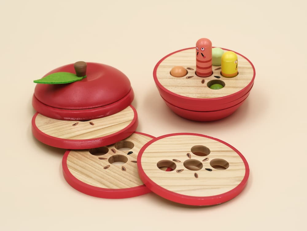 Casse-tête pomme en bois
