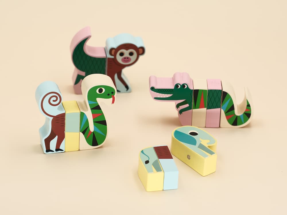 Puzzles magnétiques animaux de la jungle