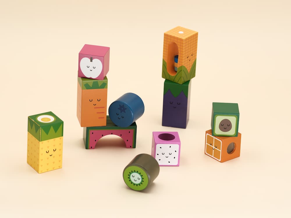 Cubes sonores fruits et légumes